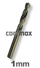 1,0 mm / HSS-E (Cobalt) Spiraalboor - normale uitvoering
