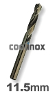 11,5 mm / HSS-E (Cobalt) Spiraalboor - normale uitvoering