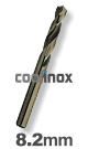 8,2 mm / HSS-E (Cobalt) Spiraalboor - normale uitvoering