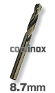 8,7 mm / HSS-E (Cobalt) Spiraalboor - normale uitvoering