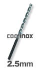 2,5 mm / HSS-E (Cobalt) Spiraalboor - lange uitvoering