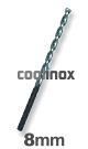 8,0 mm / HSS-E (Cobalt) Spiraalboor - lange uitvoering