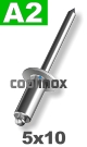5x10mm / verp. 100 st. - Blindklinknagel A2