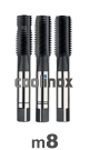 M8 x 1,25 (set van 3) - Handtappen HSS-E