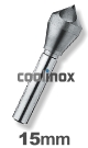 15,0 mm / HSS-E Verzinkfrees 90 graden, schuin gat