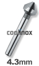4,3 mm / HSS-E Verzinkfrees 90 graden