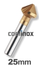 25,0 mm / HSS-E Verzinkfrees 90 graden TiN