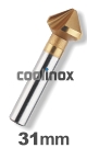 31,0 mm / HSS-E Verzinkfrees 90 graden TiN
