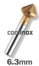6,3 mm / HSS-E Verzinkfrees 90 graden TiN