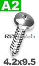 4,2x9,5mm / per stuk - plaatschroef TX A2