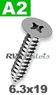 6,3x19mm / per stuk - plaatschroef H A2