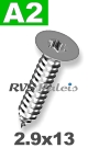 2,9x13mm / per stuk - plaatschroef TX A2