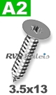 3,5x13mm / per stuk - plaatschroef TX A2