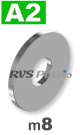 m8 / per stuk - sluitring 3xd A2