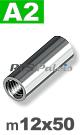 m12x50 / per stuk - koppelmoer (rond) A2