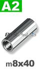 m8x40 / verp. 100 st. - koppelmoer (rond) A2