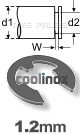 1,2mm / verp. 500 st. - DIN 6799 (voor as 1,4-2,0mm)