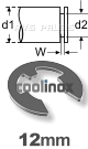 12mm / verp. 100 st. - DIN 6799 (voor as 13,0-18,0mm)