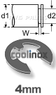 4mm / verp. 500 st. - DIN 6799 (voor as 5,0-7,0mm)