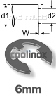 6mm / verp. 500 st. - DIN 6799 (voor as 7,0-9,0mm)