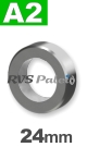 24mm / per stuk - stelring met stelschroef A2
