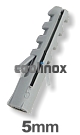 5 x 25mm / per stuk - plug nylon