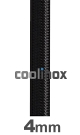 Shockcord zwart diam. 4mm / per meter