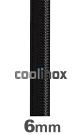 Shockcord zwart diam. 6mm / per meter