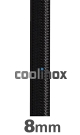 Shockcord zwart diam. 8mm / per meter