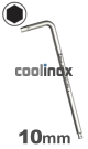 10,0mm zeskant / per stuk - RVS (INOX) inbussleutel