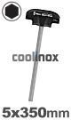 5,0 x 350mm zeskant / per stuk - T-inbussleutel
